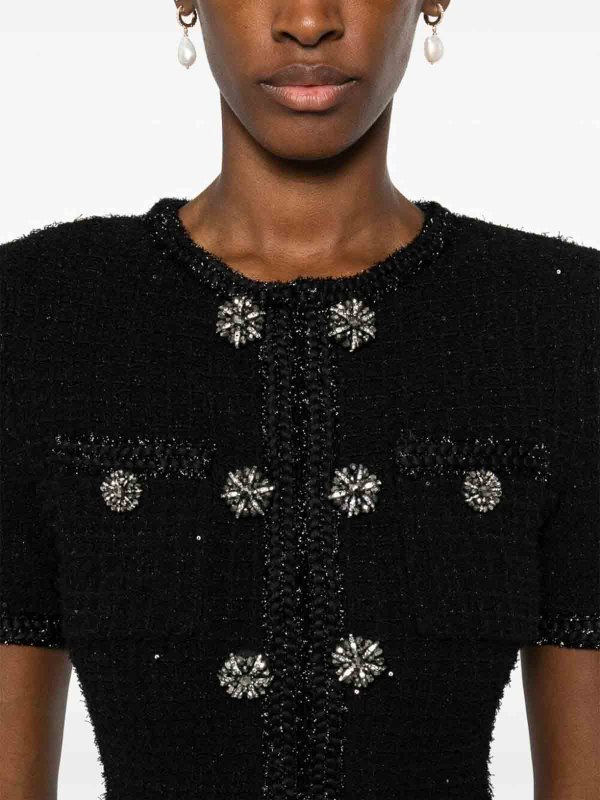 The Best Shops Self Portrait: short dresses - Buttoned Knit Mini Dress