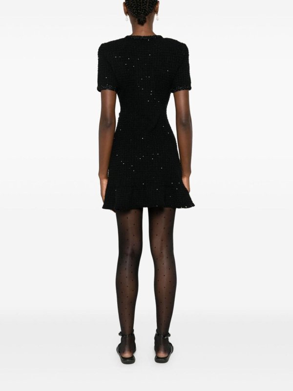 Buttoned Knit Mini Dress shop online: Self Portrait