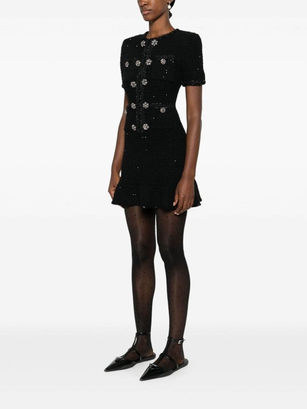 Self Portrait buy online Buttoned Knit Mini Dress