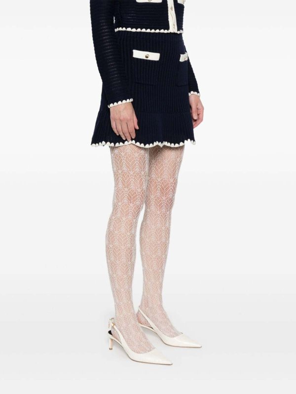 Self Portrait buy online Crochet Contrast Trim Mini Skirt