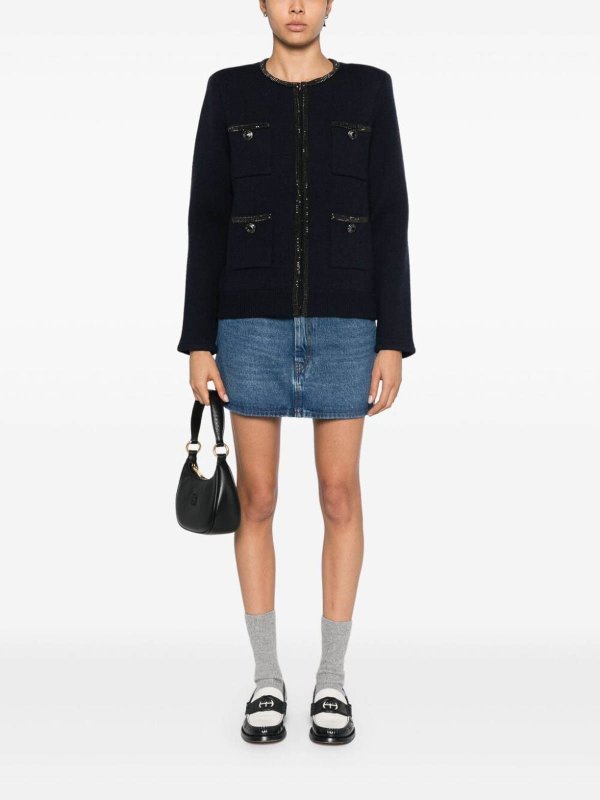 Self Portrait: cardigans online - Embellished Knit Cardigan