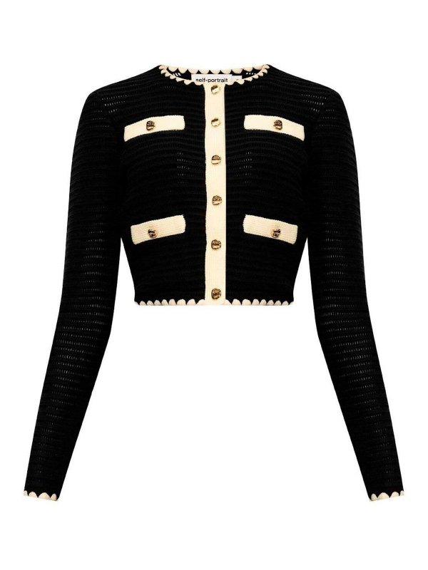 Self Portrait: Cárdigans - Cárdigan - Azul Oscuro