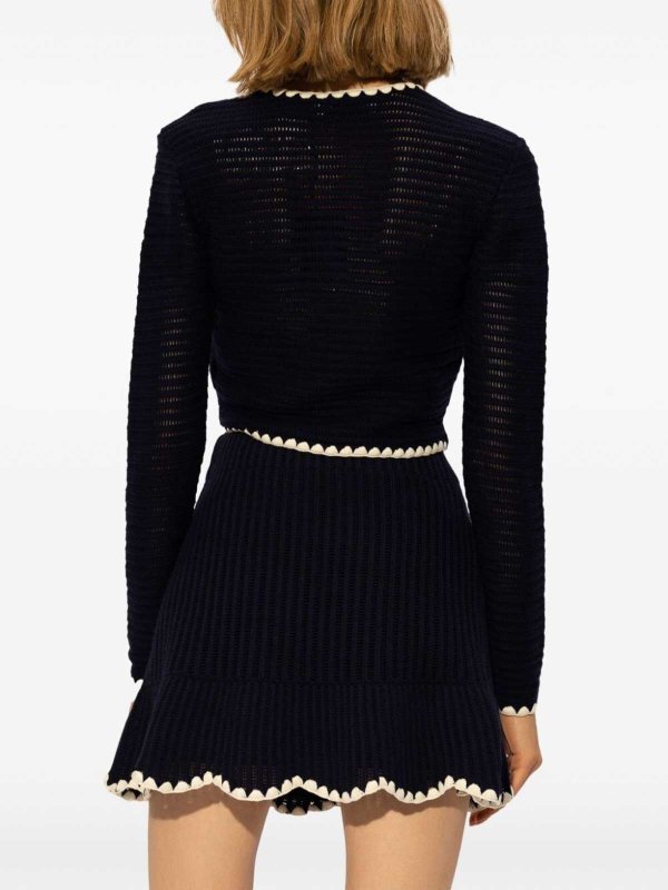 Cárdigan - Azul Oscuro shop online: Self Portrait