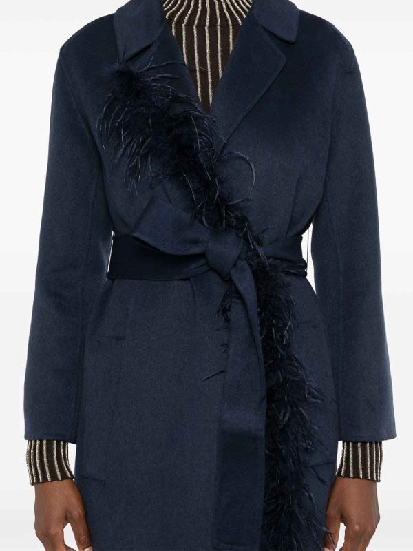 TWINSET buy online Manteau Au Genou - Bleu Foncé