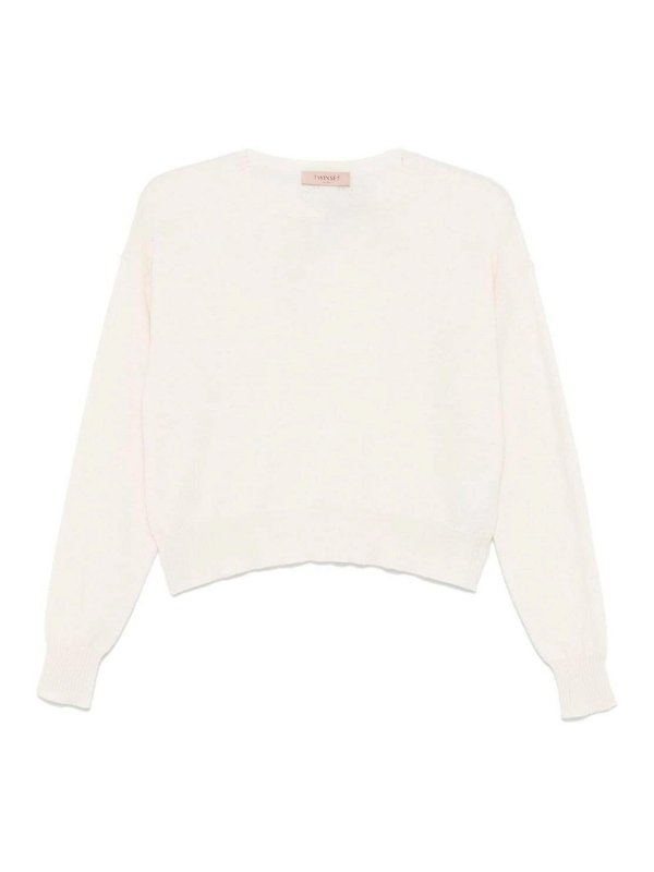 TWINSET: クルーネック - クルーネック - クリーム