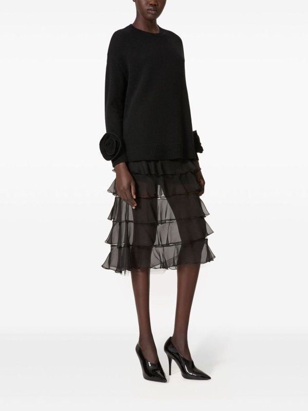 VALENTINO GARAVANI: クルーネック online - クルーネック - 黒