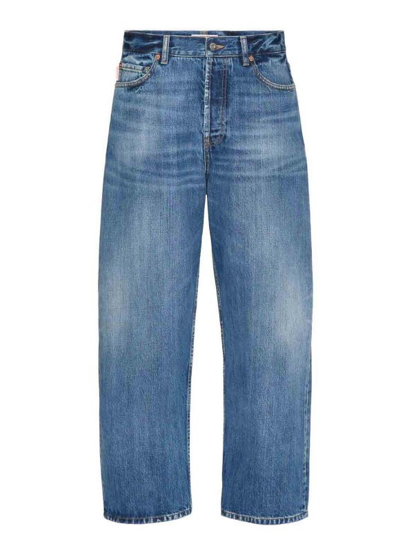 VALENTINO GARAVANI: Bootcut - Bootcut Jeans - Dunkles Jeansblau