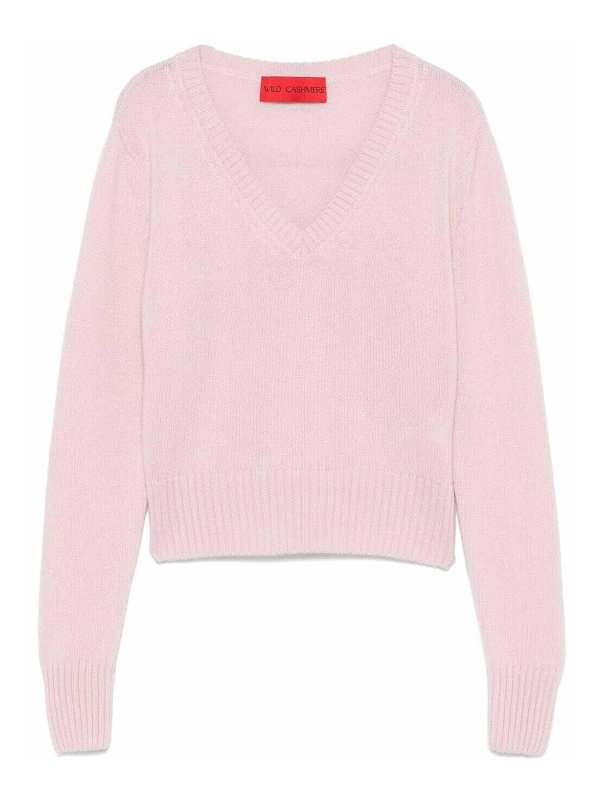 WILD CASHMERE: Vネック - Vネック - ピンク