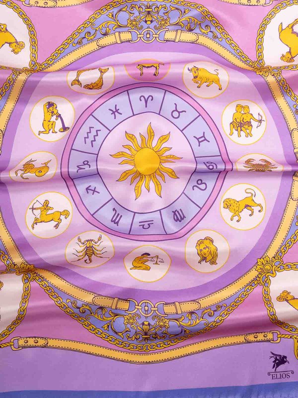 Silk Scarf With Zodiac Sign shop online: ELIOS