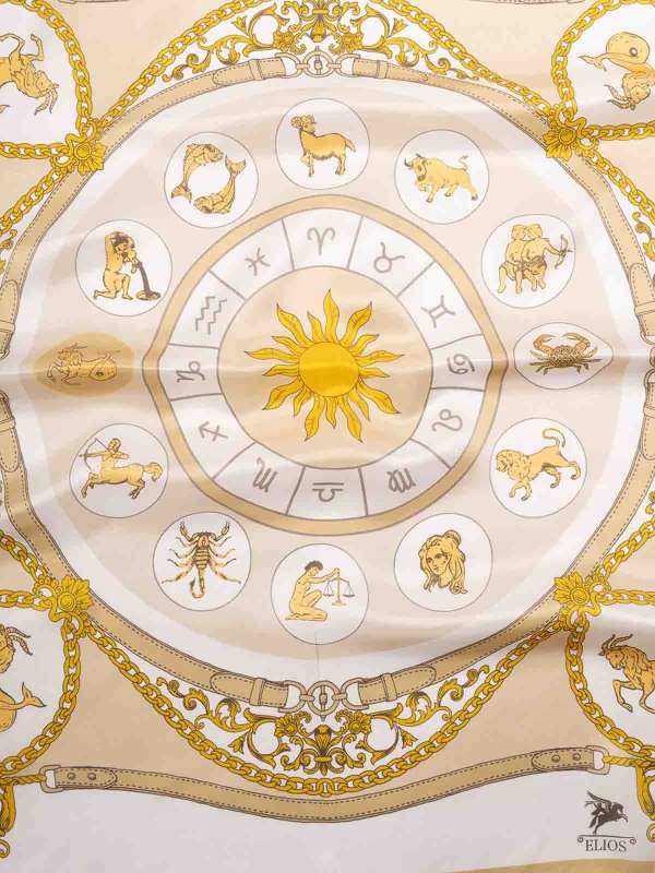 Silk Scarf With Zodiac Sign shop online: ELIOS
