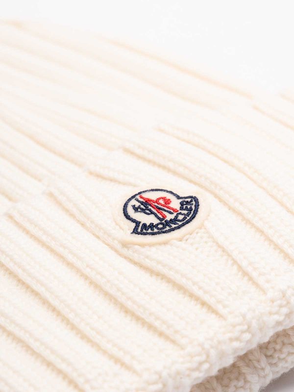 MONCLER: Mützen online - Mütze - Weiß