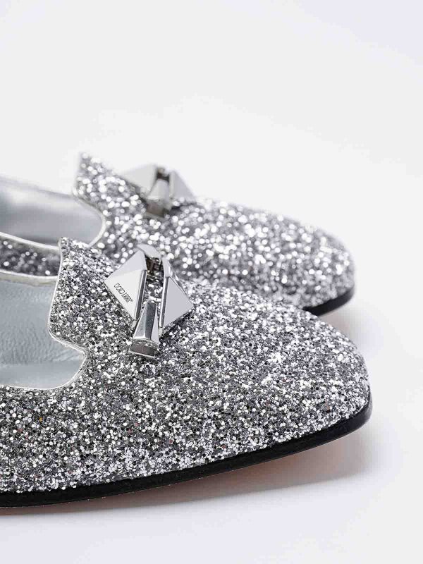 The Best Shops JIMMY CHOO: フラットシューズ - 銀