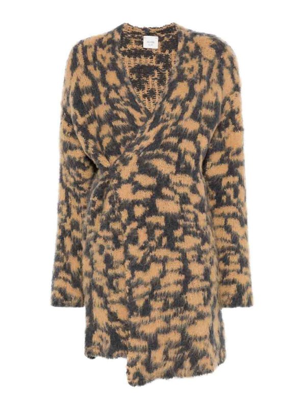 ALYSI: cardigan - Cardigan Animalier in Lana
