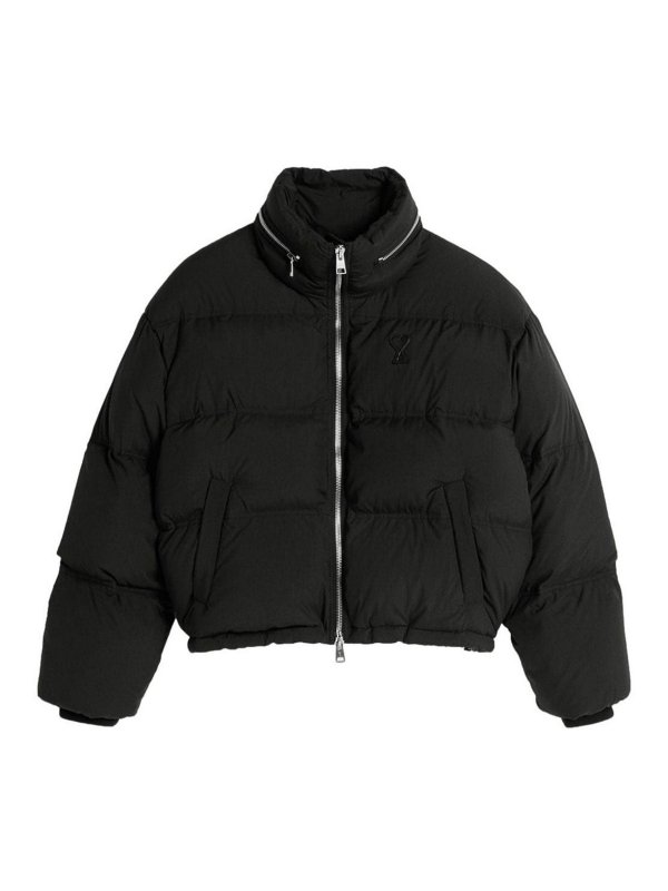 AMI PARIS: padded jackets - Ami De Coeur Nylon Down Jacket