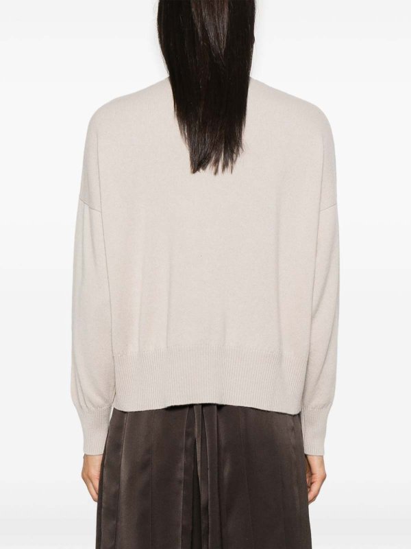 The Best Shops BE YOU: Suéteres con cuello pico - Suéter Cuello Redondo - Beis