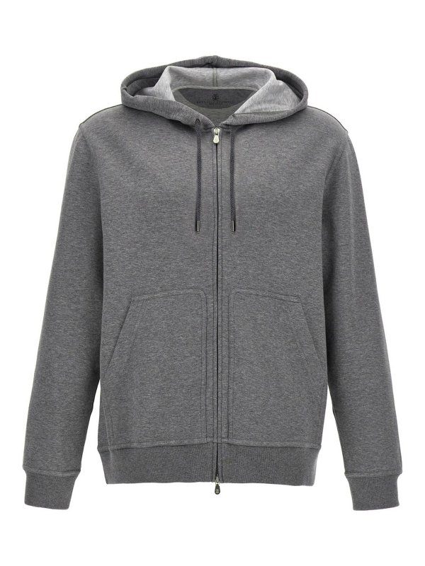 BRUNELLO CUCINELLI: Sudaderas y suéteres - Sudadera - Gris