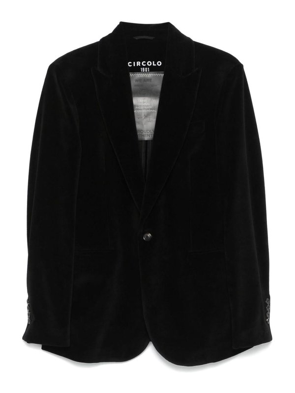 CIRCOLO 1901: casual jackets - Velvet Single-Breasted Jacket