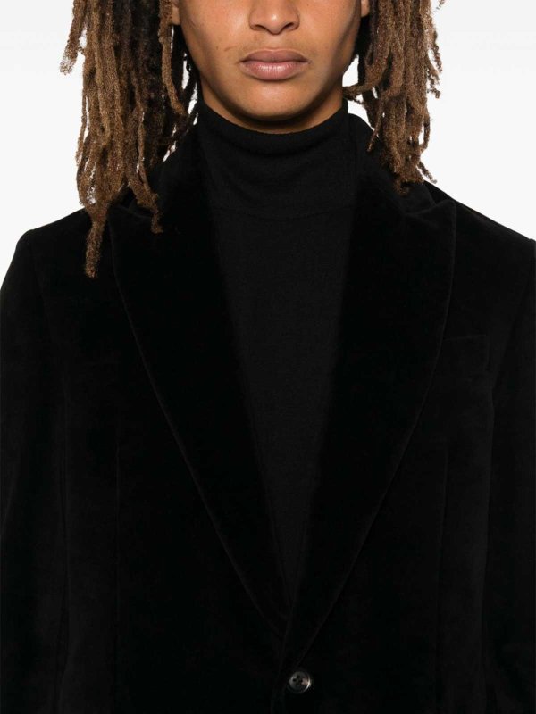 CIRCOLO 1901: casual jackets online - Velvet Single-Breasted Jacket