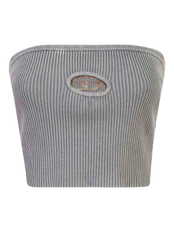 DIESEL: トップス＆タンクトップ - トップ/タンクトップ - グレー