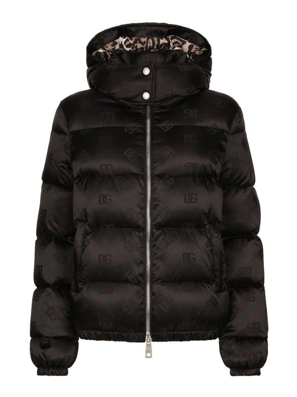 DOLCE & GABBANA: ダウン・ハイテクジャケット - ダウンジャケット - 黒