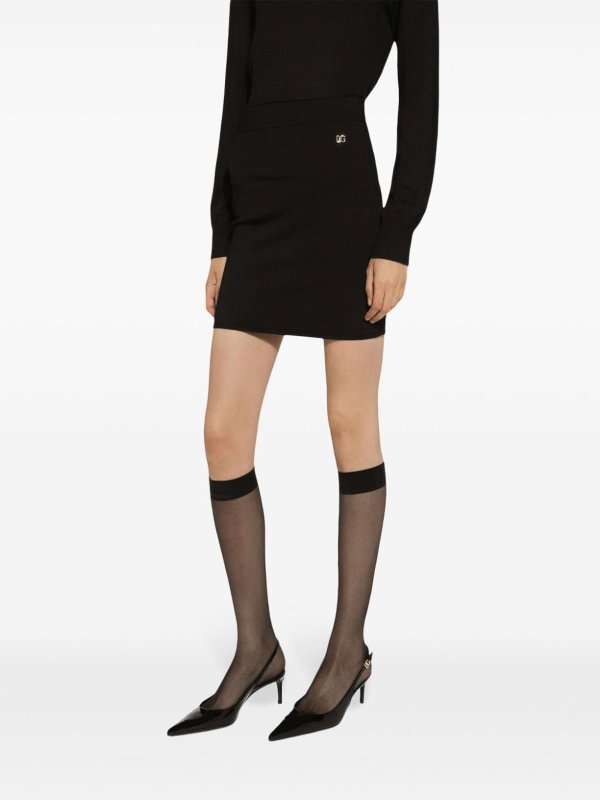 DOLCE & GABBANA: ニーレングススカート＆ミディ丈 online - 膝丈/ミディスカート - 黒