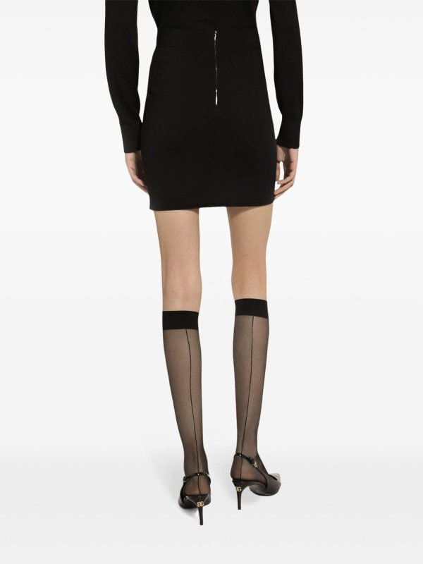 The Best Shops DOLCE & GABBANA: ニーレングススカート＆ミディ丈 - 膝丈/ミディスカート - 黒