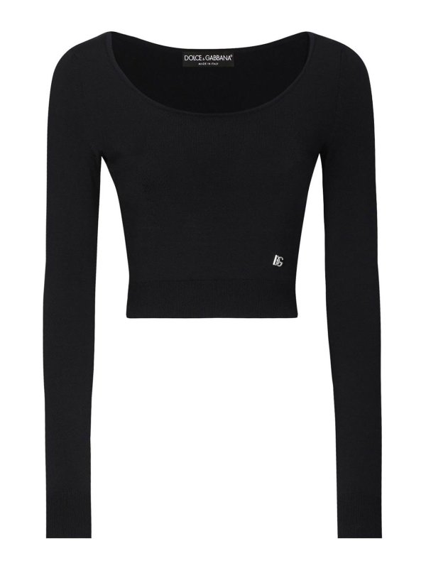 DOLCE & GABBANA: Tops & Tank tops - Ribbed Cropped Top