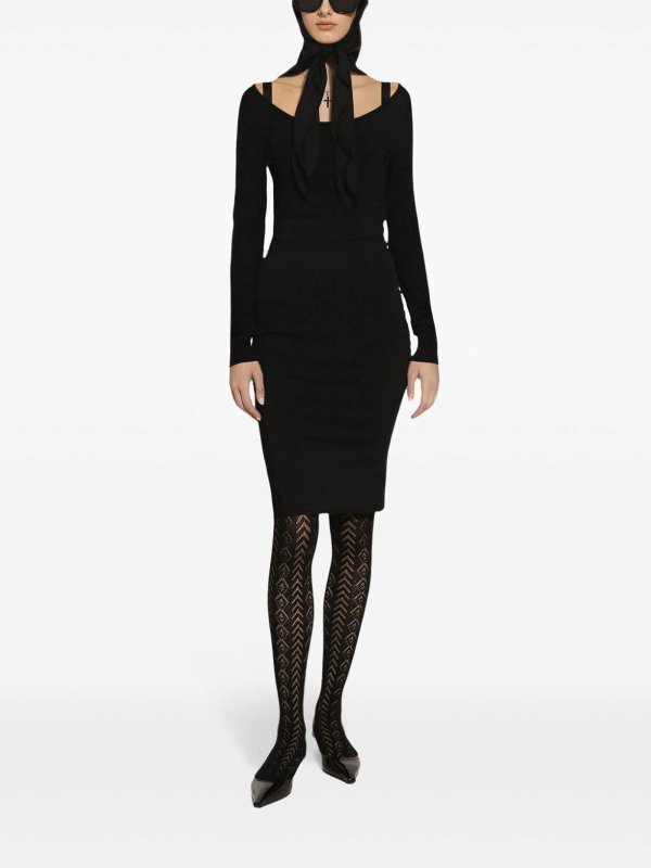 DOLCE & GABBANA: Tops & Tank tops online - Ribbed Cropped Top