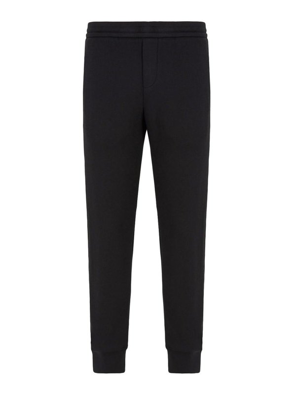 EMPORIO ARMANI: tracksuit bottoms - Cotton Sweatpants