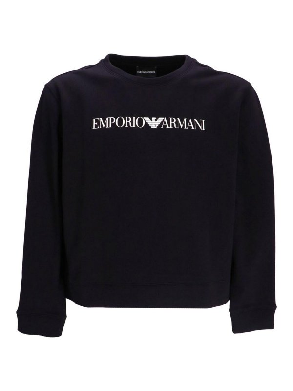 EMPORIO ARMANI: Sudaderas y suéteres - Sudadera - Azul