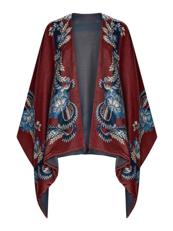 ETRO: ケープ＆ポンチョ - ケープ/ポンチョ - ダークレッド