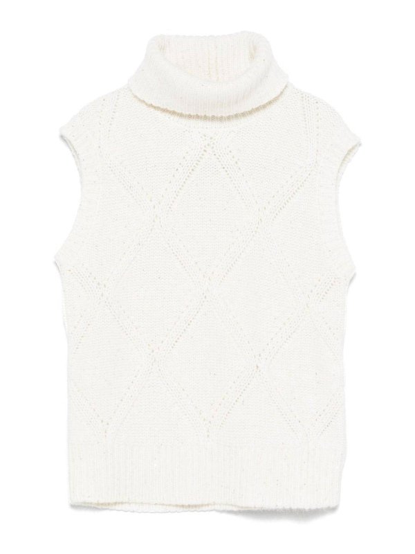 FABIANA FILIPPI: maglieria gilet - Gilet in misto lana e seta