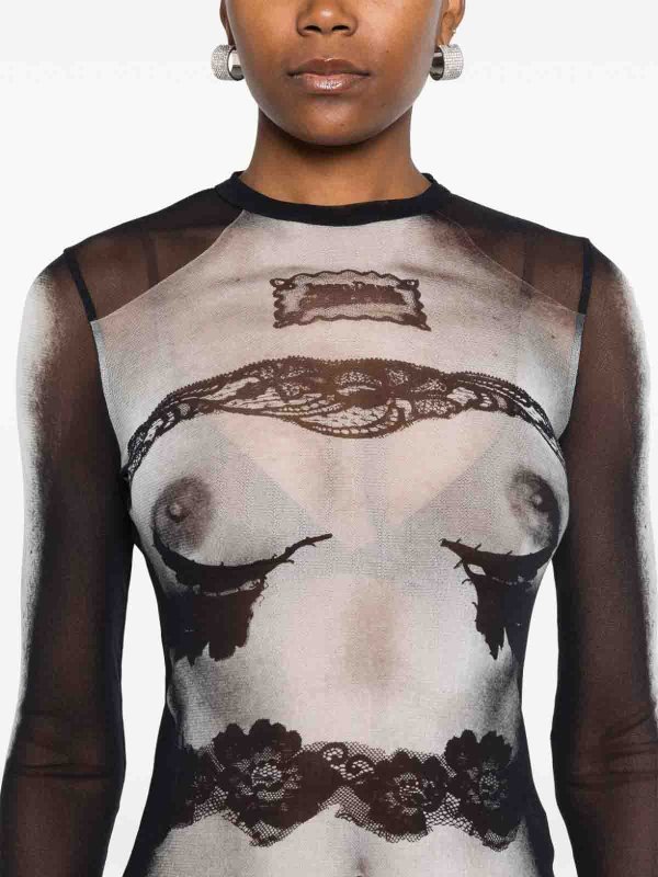 トップ/タンクトップ - 黒 shop online: JEAN PAUL GAULTIER