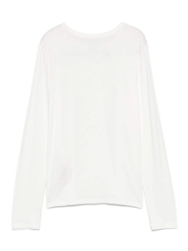 Majestic Filatures: Strickpullover mit Rundhalsausschnitt online - Rundhalspullover - Beige