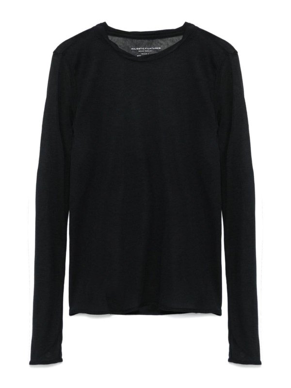Majestic Filatures: crew necks - Cashmere Blend Crewneck Sweater