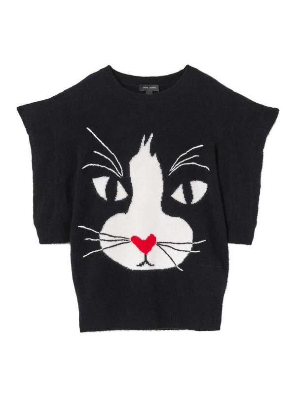 MARC JACOBS: Strickpullover mit Rundhalsausschnitt - Rundhalspullover - Schwarz