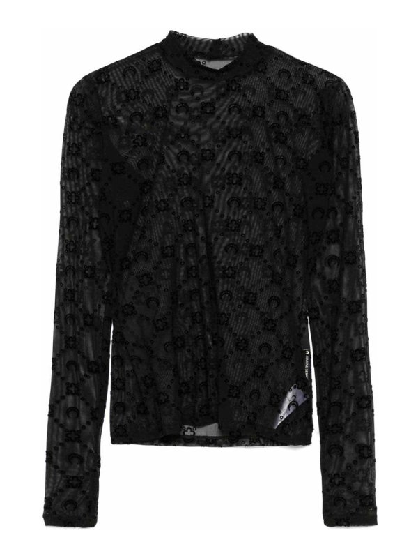 MARINE SERRE: トップス＆タンクトップ - トップ/タンクトップ - 黒