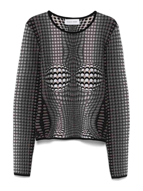 MARINE SERRE: Tops & Débardeurs - Top - Gris