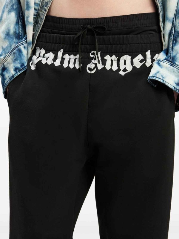 The Best Shops Palm Angels: tracksuit bottoms - Logo Cotton Sweatpants