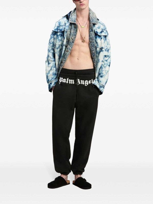 The Best Shops Palm Angels: Logo Cotton Sweatpants