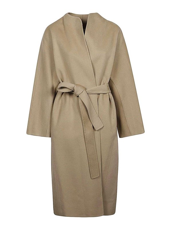 SANDBEIGE: cappotti corti - Cappotto midi in lana