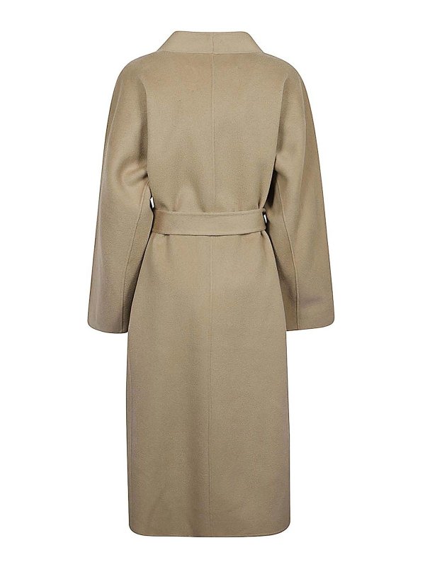 SANDBEIGE: cappotti corti online - Cappotto midi in lana