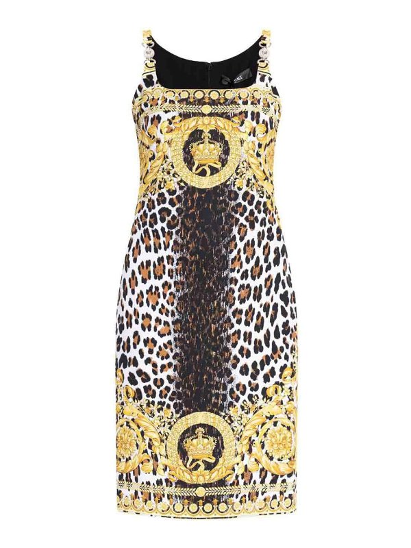 VERSACE: ニーレングスドレス - 膝丈ドレス - 黒