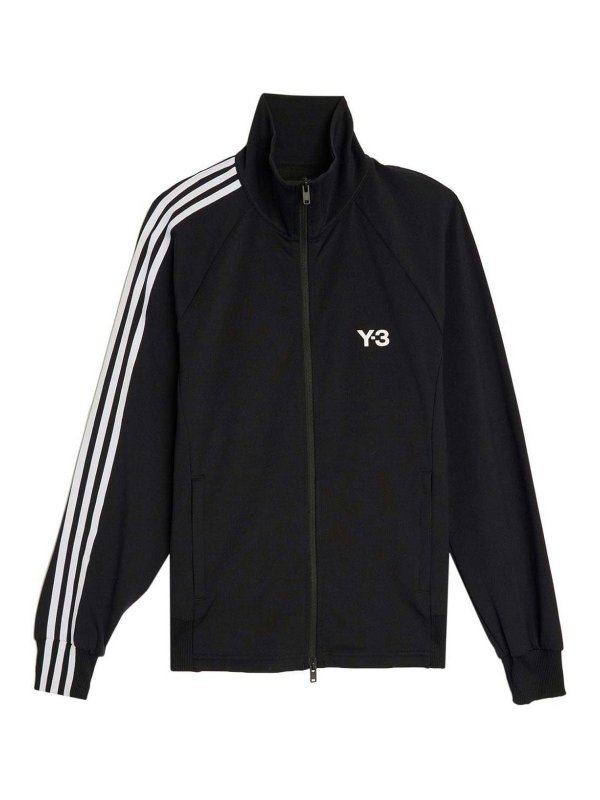Y-3: Felpe e maglie - Tuta con zip con logo