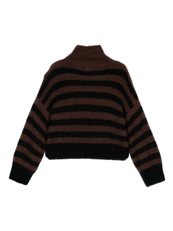 ALYSI: Turtlenecks & Polo necks online - Wool Striped Turtleneck Sweater