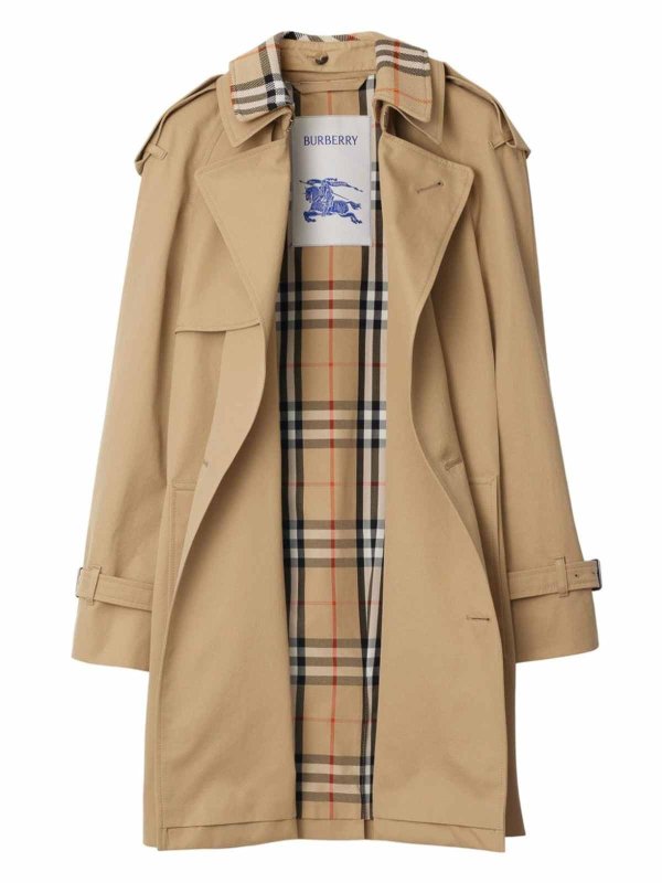 The Best Shops BURBERRY: short coats - Cotton Trench Coat