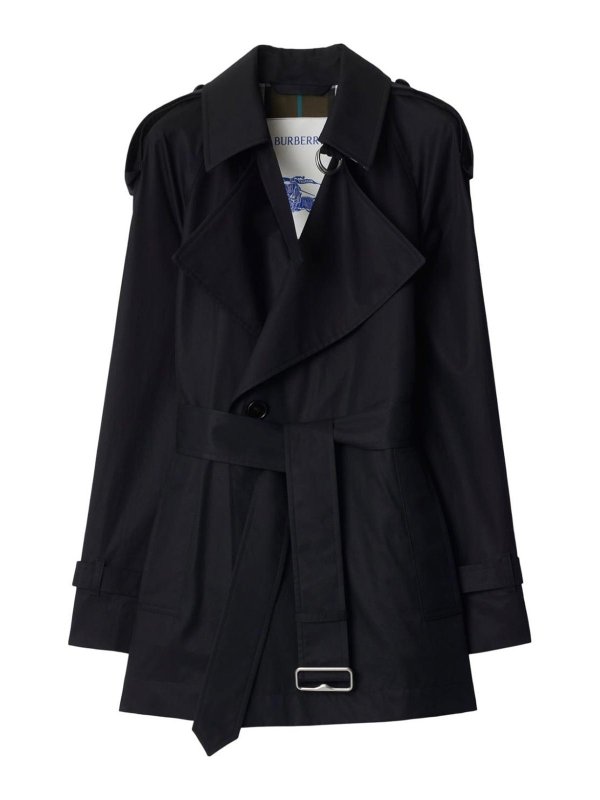 BURBERRY: short coats - Cotton Trench Coat