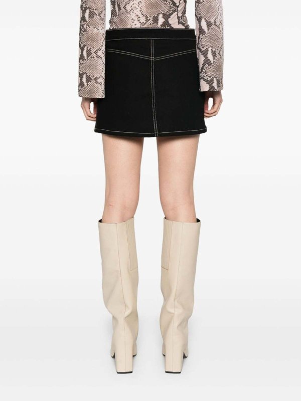 Courreges: Mini jupes online - Mini Jupe - Noir