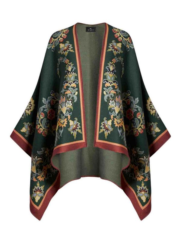 ETRO: ケープ＆ポンチョ - ケープ/ポンチョ - 緑