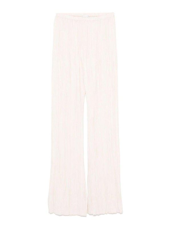 FORTE FORTE: casual trousers - Pleated Crepe Trousers
